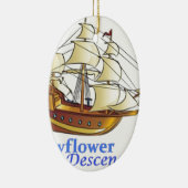 Mayflower Descendant Sailing Ship Keramisch Ornament (Rechts)