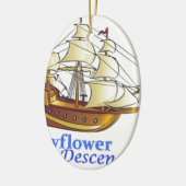 Mayflower Descendant Sailing Ship Keramisch Ornament (Links)
