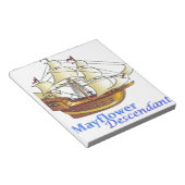 Mayflower Descendant Sailing Ship Notitieblok (Schuin)