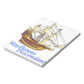 Mayflower Descendant Sailing Ship Notitieblok (Linkerzijde)