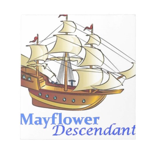 Mayflower Descendant Sailing Ship Notitieblok (Voorkant)