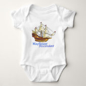 Mayflower Descendant Sailing Ship Romper (Voorkant)