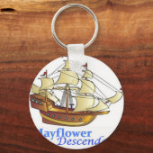 Mayflower Descendant Sailing Ship Sleutelhanger (Voorkant)