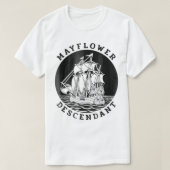 Mayflower Descendant T-shirt (Design voorkant)
