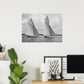 Mayflower en Galatea Start America's Cup 1886 Poster (Thuiskantoor)