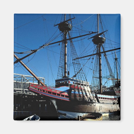 Mayflower II, National Historic Landmark, Plymouth Magneet (Voorkant)