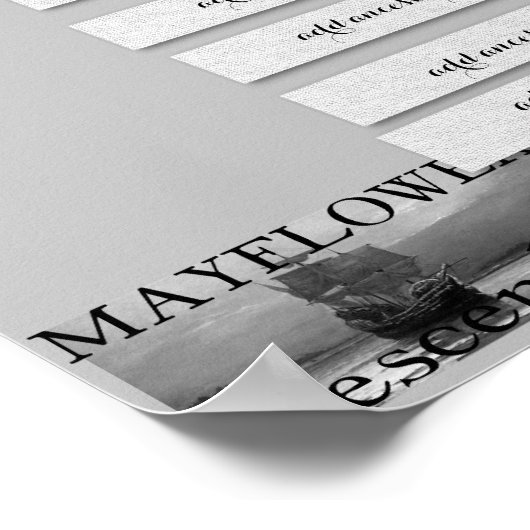 Mayflower line- 16 Generaties Poster (Hoek)