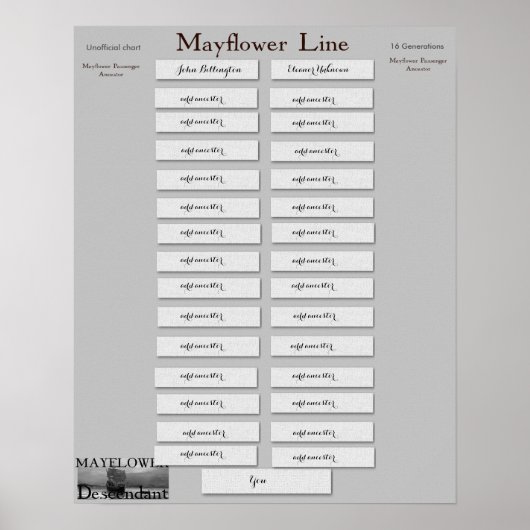 Mayflower line- 16 Generaties Poster (Voorkant)
