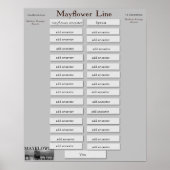 Mayflower line - 16 Generations - Eenvoudiger lett Poster (Voorkant)