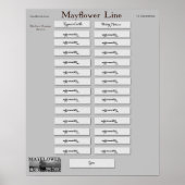 Mayflower Line - Francis Cooke Poster (Voorkant)