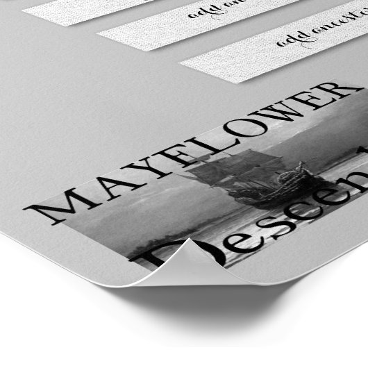 Mayflower line - John Alden & Priscilla Mullins Poster (Hoek)