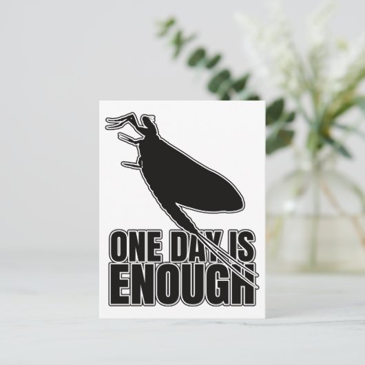 Mayflower One Day Flies - Entomology Geek Briefkaart (Staand voorkant)