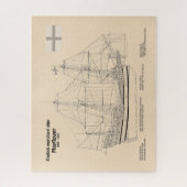 Mayflower - Scheepsblauwdrukplannen SD Legpuzzel (Verticaal)