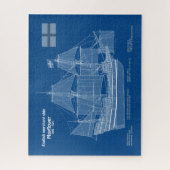 Mayflower - Schip Blauwdruk Plannen ABD Legpuzzel (Verticaal)