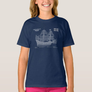 Mayflower - Schip Blauwdruk Plannen ABD T-shirt