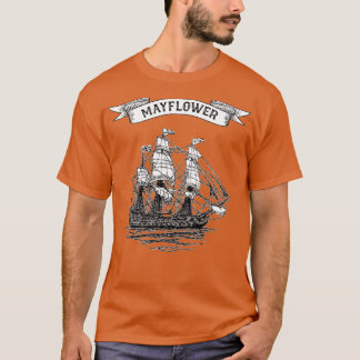 Mayflower Ship 400th Jubileum 1620 2020 Retro T-shirt