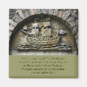 Mayflower - Stenen Carving Thanksgiving magneet (Voorkant)