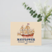 Mayflower Tall Ship - Engeland naar de Nieuwe Were Briefkaart (Staand voorkant)