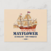 Mayflower Tall Ship - Engeland naar de Nieuwe Were Briefkaart (Voorkant)