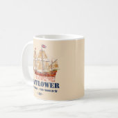 Mayflower Tall Ship - Engeland naar de Nieuwe Were Koffiemok (Voorkant links)