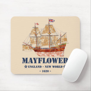 Mayflower Tall Ship - Engeland naar de Nieuwe Were Muismat