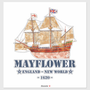 Mayflower Tall Ship - Engeland naar de Nieuwe Were Sticker
