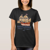 Mayflower Tall Ship - Engeland naar de Nieuwe Were T-shirt (Voorkant)