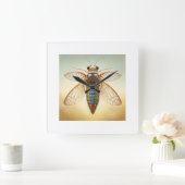 Mayfly Ephemeroptera 060624IREF106 - Watercolor Vierkante Klok (Huis)