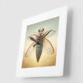 Mayfly Ephemeroptera 060624IREF106 - Watercolor Vierkante Klok (Hoek)