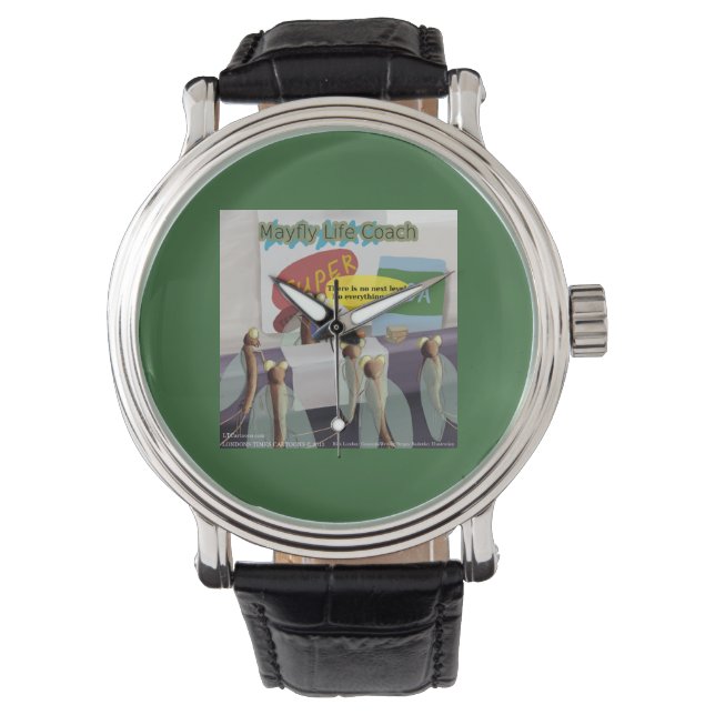 Mayfly Life Coach Funny Watch Horloge (Voorkant)