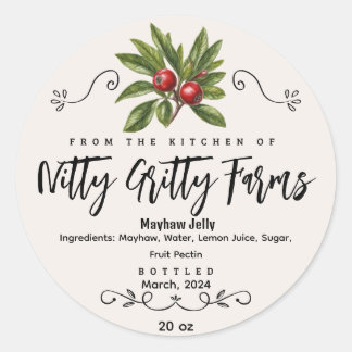 Mayhaw Jam Jelly behouden Custom Inblikken Label