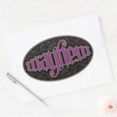 Mayhem Ambigram Stickers (Envelop)