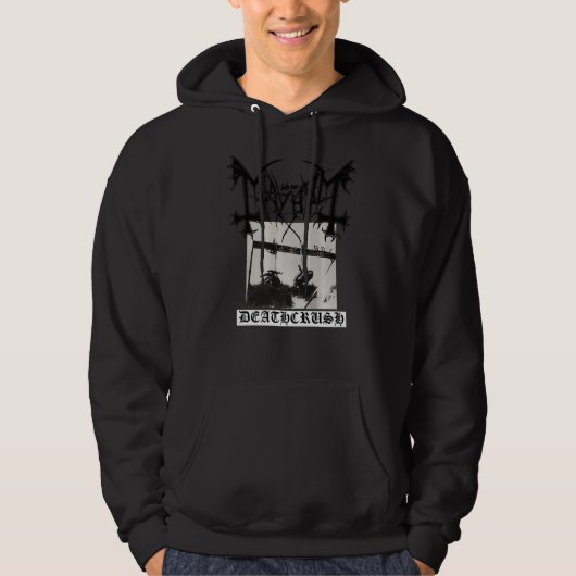 Mayhem Deathcrush Original Front & Back Print Blac Hoodie (Voorkant)