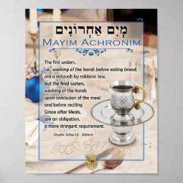 Mayim Achronim Last Waters Talmud Quote Art Poster