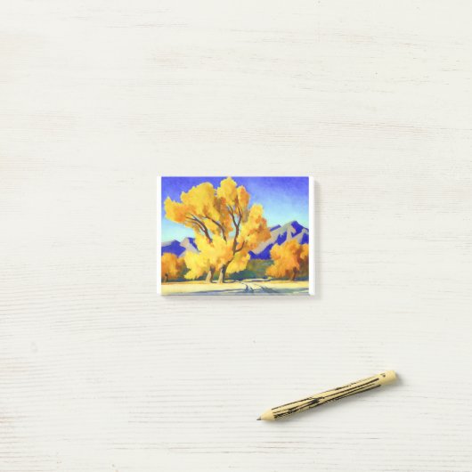 Maynard Dixon Desert Cottonwoods Post-it® Notes (Op bureau)