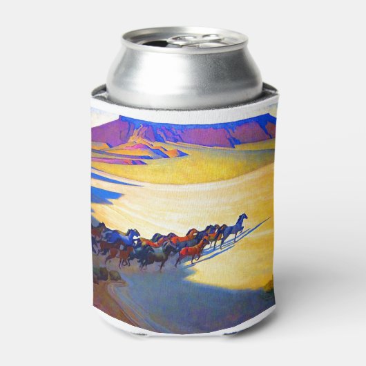 Maynard Dixon wilde paarden Blikjeskoeler (Blikje Voorkant)