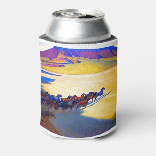 Maynard Dixon wilde paarden Blikjeskoeler (Blikje Achterkant)