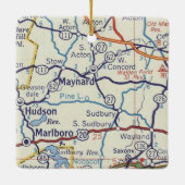 Maynard MA Map Keramisch Ornament (Achterkant)