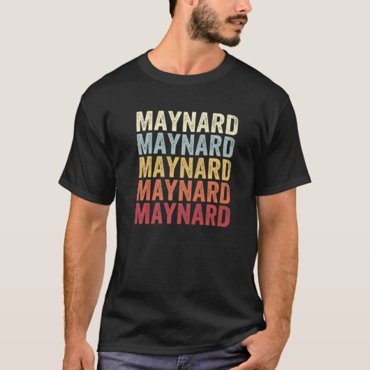 Maynard Massachusetts Maynard MA Retro  Tex T-shirt (Voorkant)