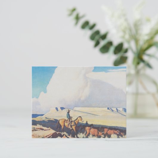 MaynardDixon Open Range Classic Western landschap Briefkaart (Staand voorkant)