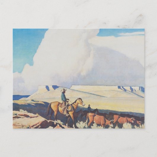 MaynardDixon Open Range Classic Western landschap Briefkaart (Voorkant)