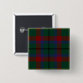 Mayo County Irish Tartan Vierkante Button 5,1 Cm (Voorkant /achterkant)