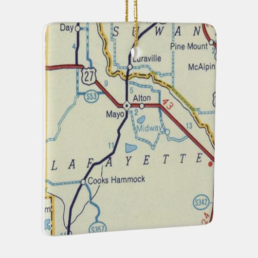 Mayo FL  Map Keramisch Ornament (Rechts)