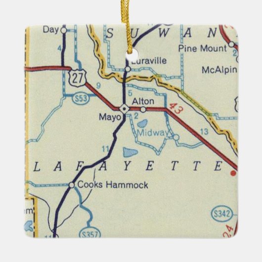 Mayo FL  Map Keramisch Ornament (Voorkant)