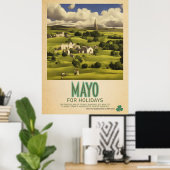 Mayo Ireland, Retro Irish Travel Advert Poster (Thuiskantoor)
