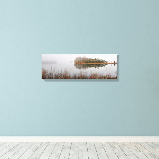 Mayo Lake Canvas Afdruk (Insitu (Houten vloer))