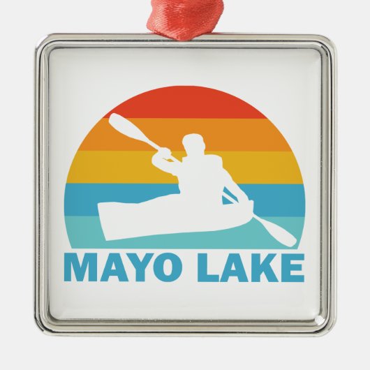 Mayo Lake North Carolina Kayak Metalen Ornament (Voorkant)