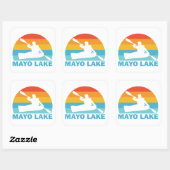 Mayo Lake North Carolina Kayak Vierkante Sticker (Vel)