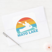 Mayo Lake North Carolina Kayak Vierkante Sticker (Envelop)