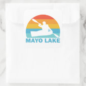 Mayo Lake North Carolina Kayak Vierkante Sticker (Tas)